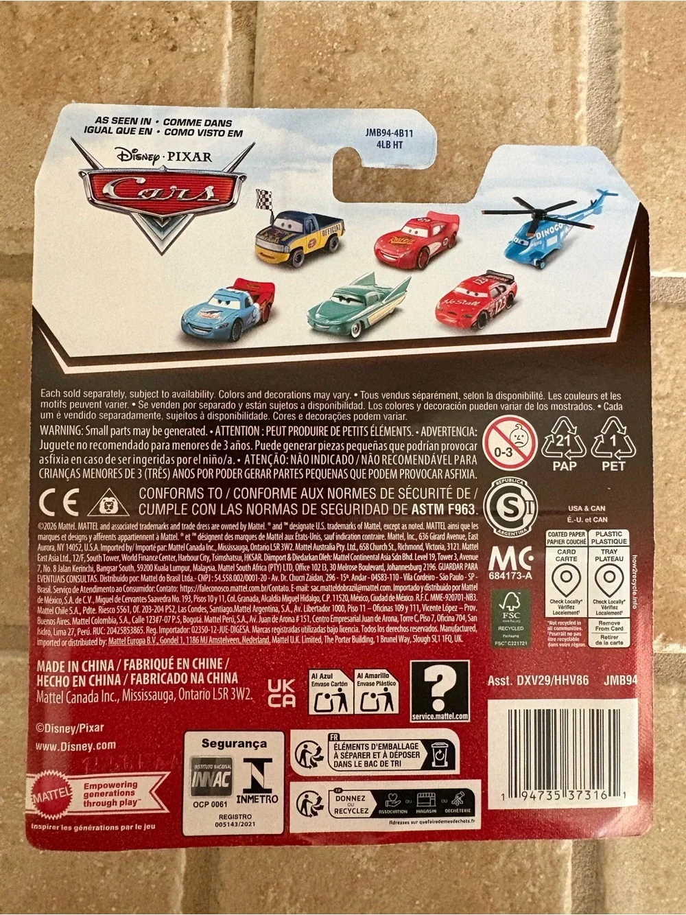 Disney Cars Brad Winmiler Beige and Yellow Toy Car